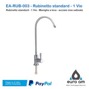 EA-RUB-003 - Rubinetto standard - 1 Vie - Maniglia a leva - acciaio inox satinato